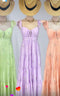 Summer Floral Flutter Sleeves Padded Long Sundresses
